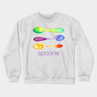 Spoonie (Three Watercolor Spoons) Crewneck Sweatshirt